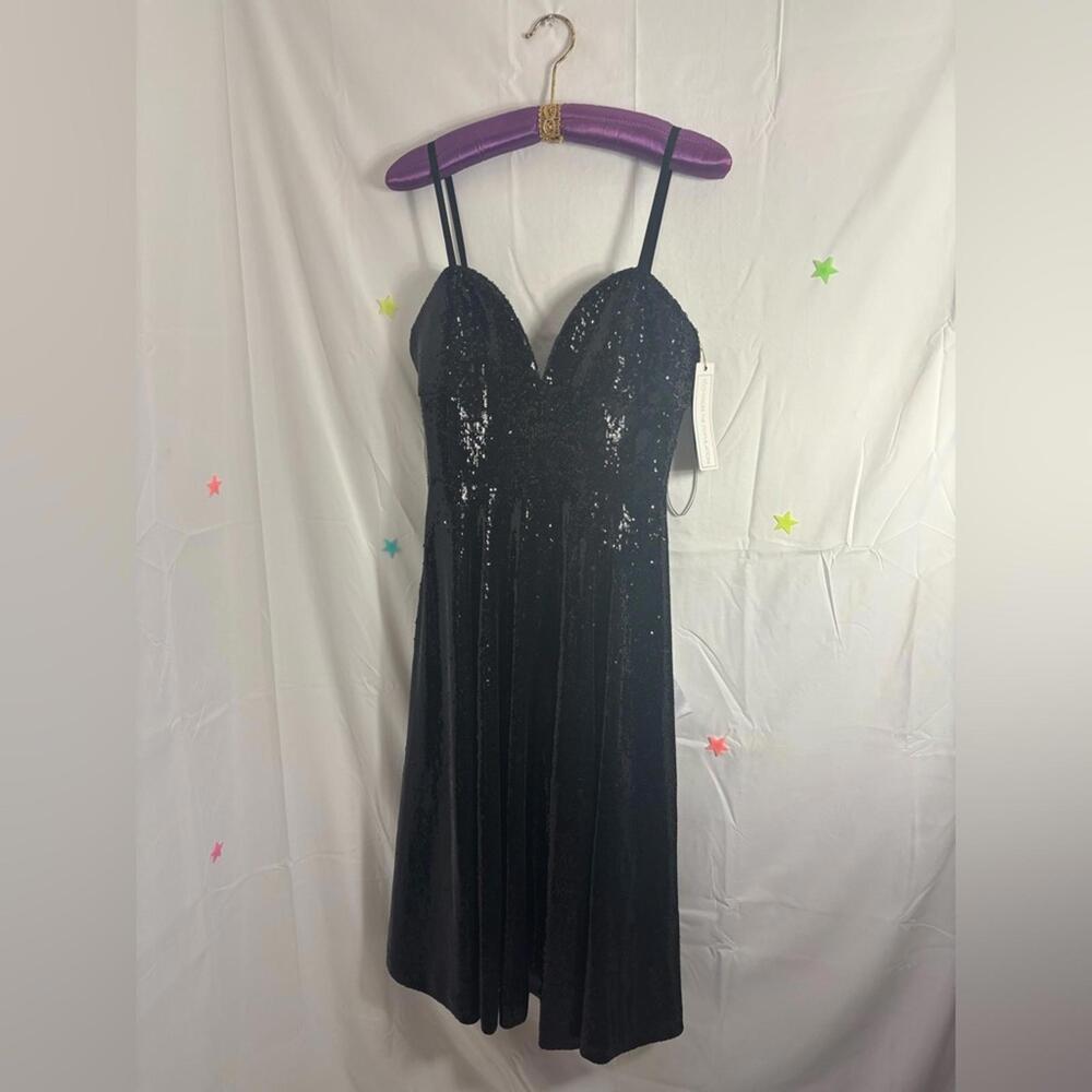 NWT Dress the Population Mimi Sequin Cocktail Dress Size‎ M - Picture 2 of 15